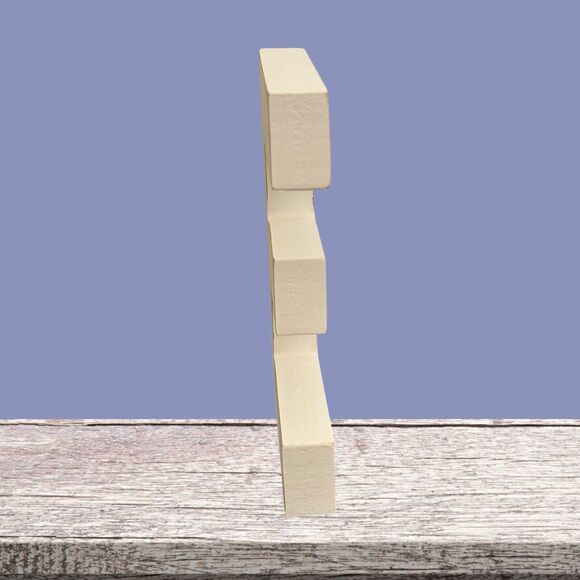 Alphabet Wall Decor, Craft, Large Wooden Letters O N E Distressed White 6" - Picture 12 of 13